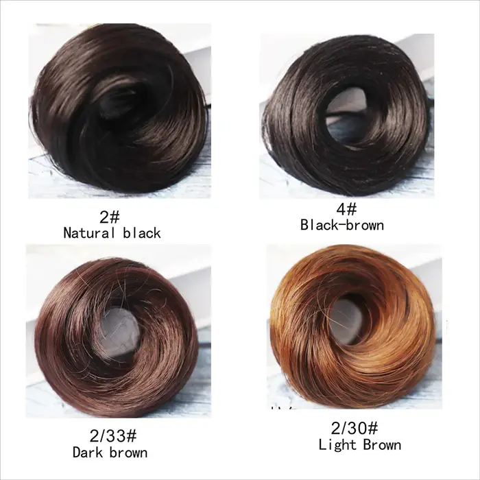 H & STAR – Chignon synthétique en désordre, Extension de Chignon lisse, Mini élastique, chouchous, a