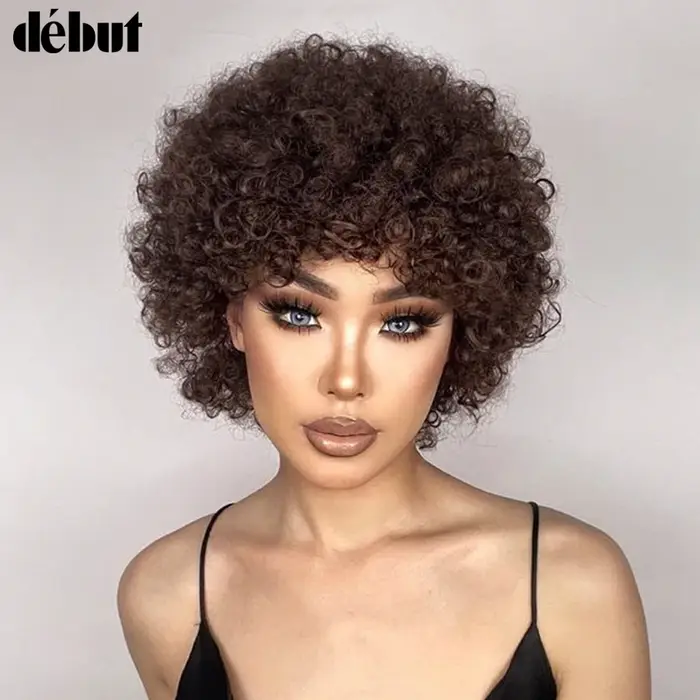 Perruque courte Pixie Afro crépue bouclée