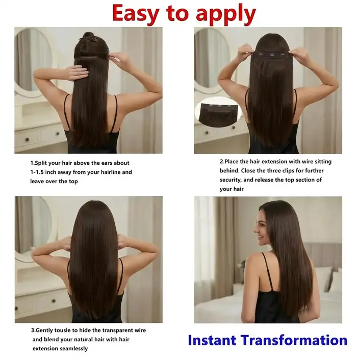 # Extensions de cheveux à 2 fils
