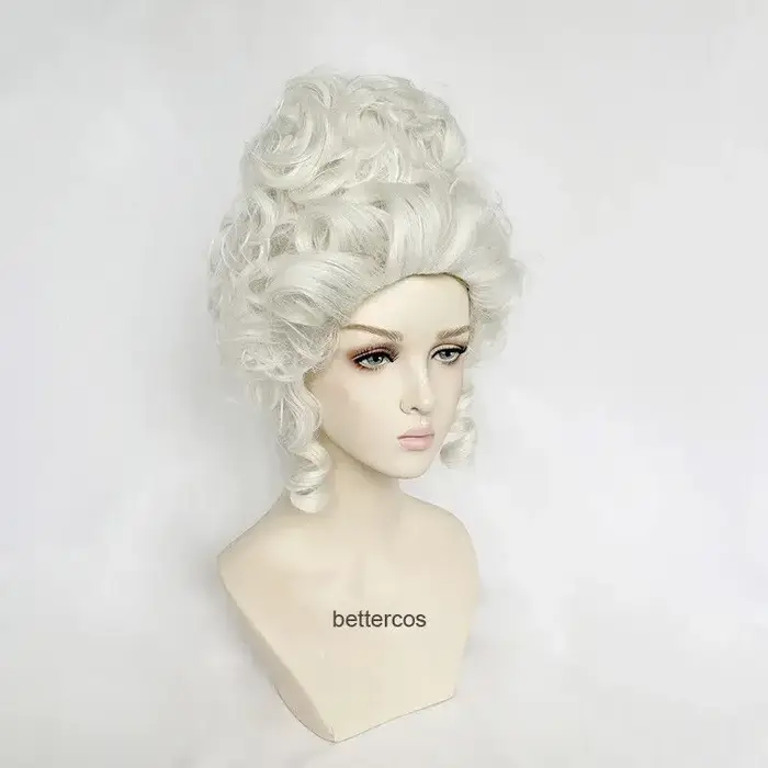 Perruque de Cosplay Marie Antoinette princesse moyenne bouclée perruques de cheveux résistants à la chaleur