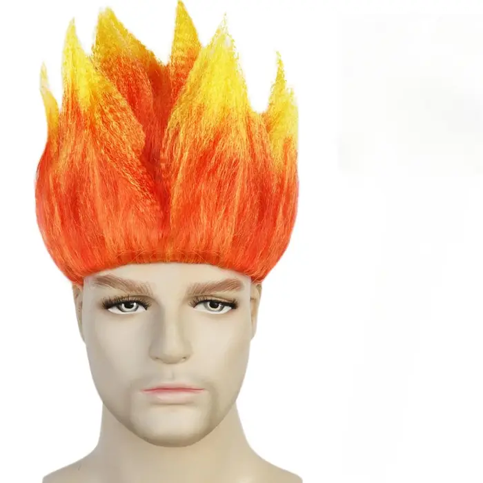 Anime Anger Flame Wig for Men