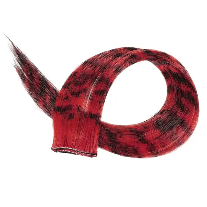 Extensions capillaires synthétiques longues et lisses à clipser, 1 pièce, Extensions capillaires col