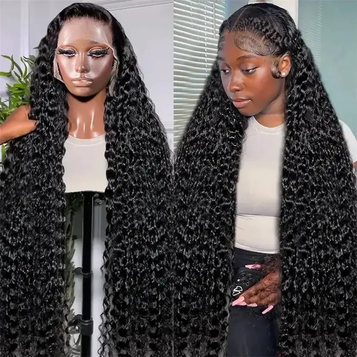 Perruque Lace Frontal synthétique bouclée crépue 13x4