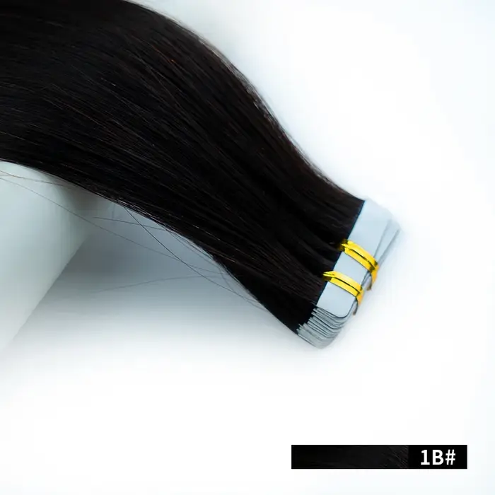 Bande dans les Extensions de cheveux humains 100% Extensions droites de cheveux humains naturels adh