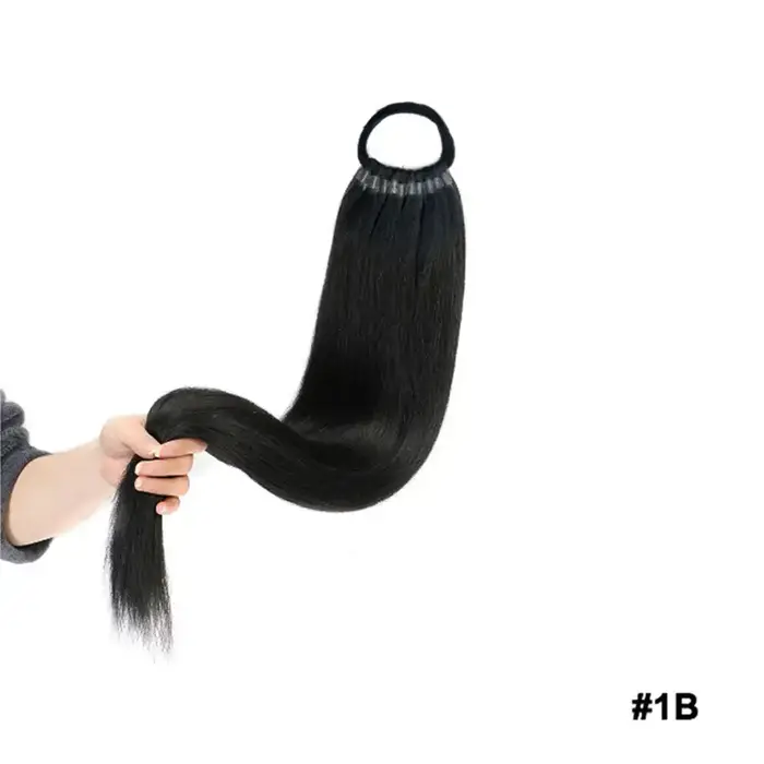 Queue de cheval Extensions de cheveux synthétiques longue droite fausses queues de cheval faux posti