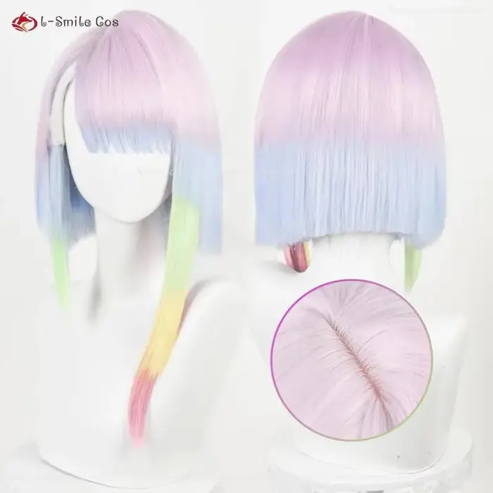Perruque Anime Lucy Cosplay pour femme, cheveux synthétiques, nickel é, document de embau, bonnet de