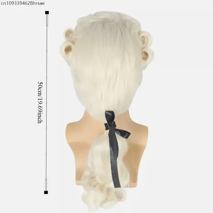 Perruque bouclée de Cosplay baroque pour avocat
