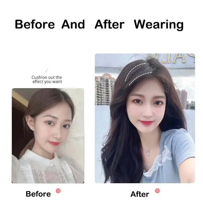 Extension capillaire synthétique courte et lisse, 10cm, doublure de cheveux Invisible, couverture latérale supérieure, postiche pour femmes