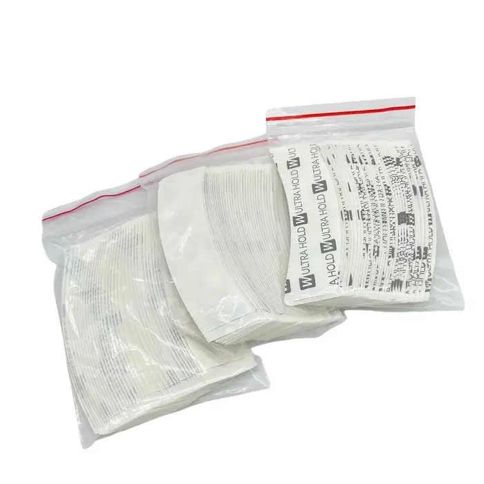 36 pièces 4 formes 7.6 cm * 2.2 cm blanc Ultra tenir ruban dentelle avant bande arc double face ruba