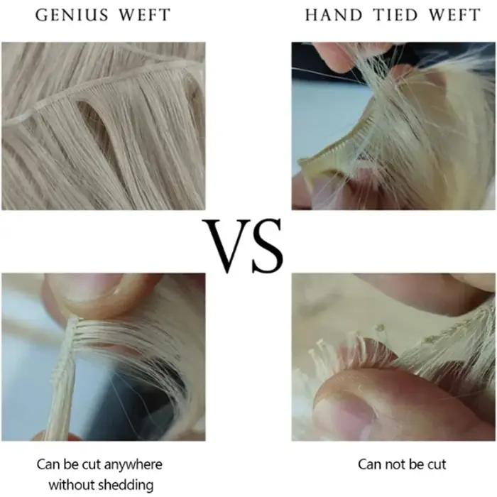 Genius trame 100 g/paquet Invisible droite mongole Remy Extensions de cheveux 14-30 pouces paquets
