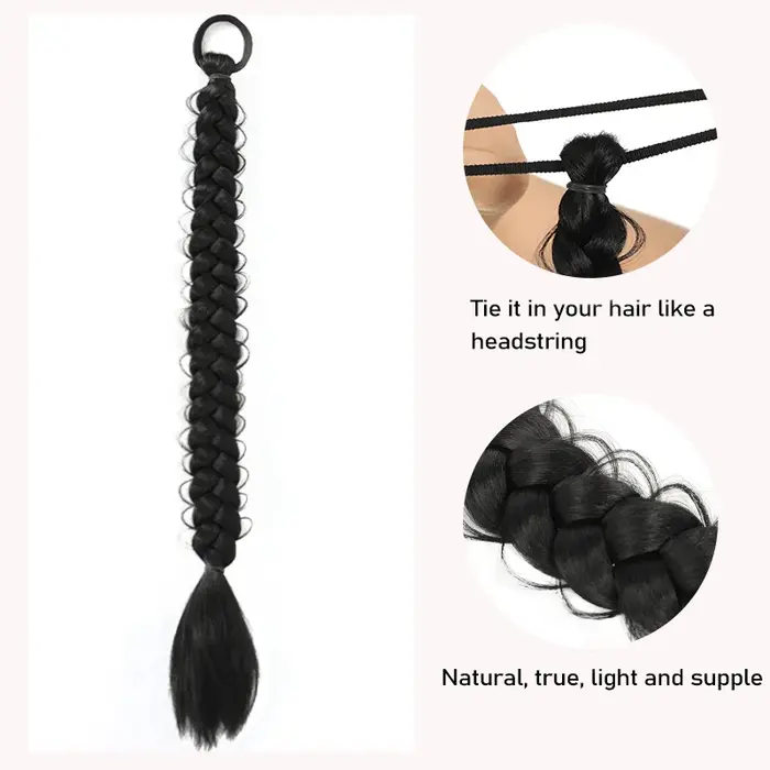 Extensions capillaires synthétiques tressées longues de 24 pouces pour femmes, accessoires capillair