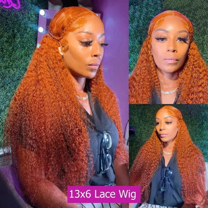 Perruques Lace Front 13x6 en cheveux humains vietnamiens, ondulations profondes, 40 pouces, couleur
