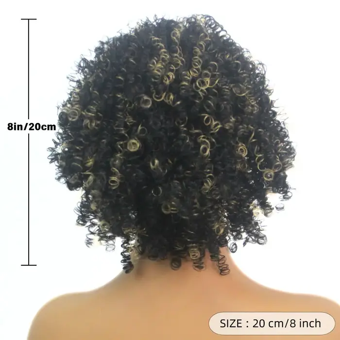Extension de chignon afro bouclé frisé avec cordon de serrage pour femmes noires