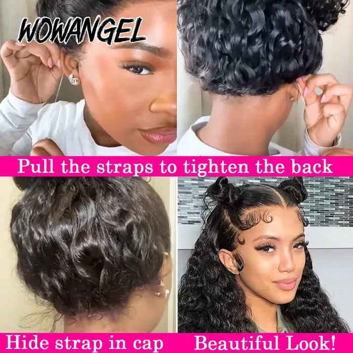 Perruque Full Lace Wig sans colle naturelle ondulée