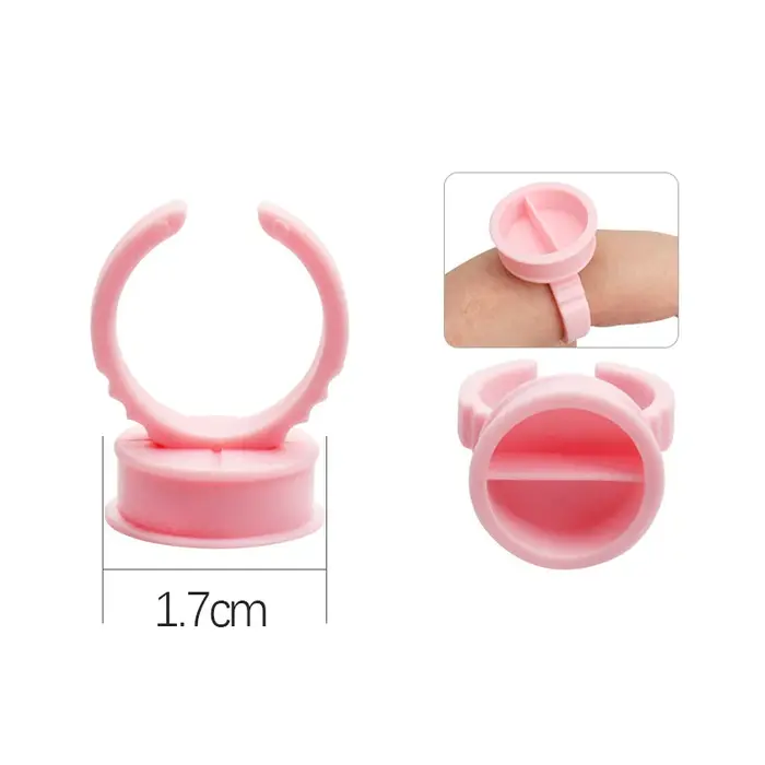 Aireishi vente en gros 100 pièces/sac d'extension de cils jetable colle anneau tasse tatouage Pigment support conteneur