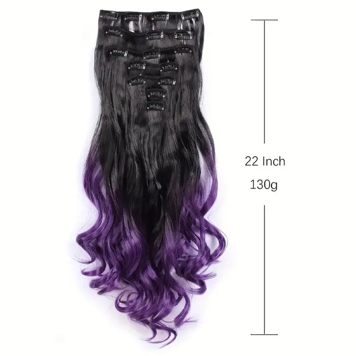 Extensions de cheveux synthétiques à clip pour femmes et filles