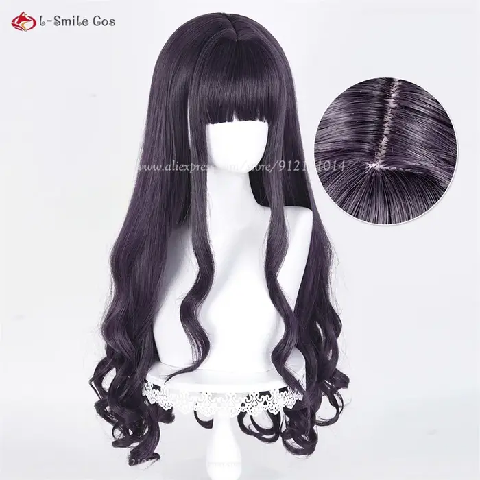 Perruque de Cosplay synthétique Tomoyo Daidouji
