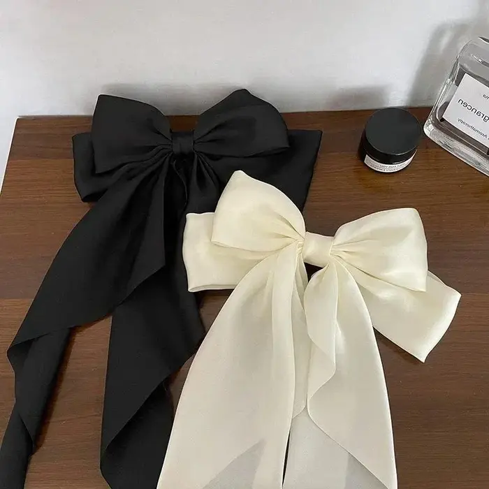 Pince à cheveux en ruban à nœud élégant pour filles
