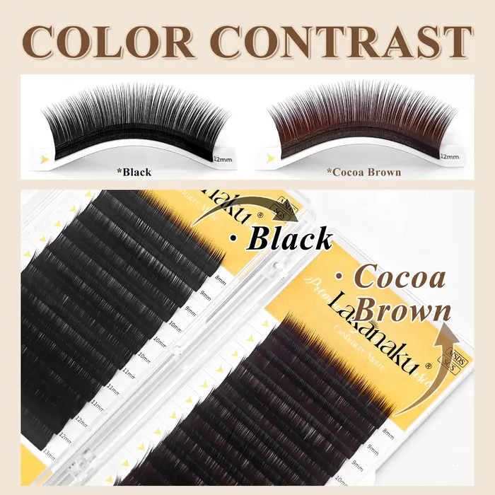Cils en boucles LAKANAKU UB UC UJ Camellia avec adhésif
