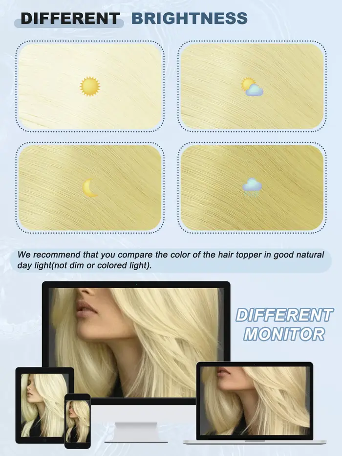 Extensions de cheveux blonds Halo de 20 pouces