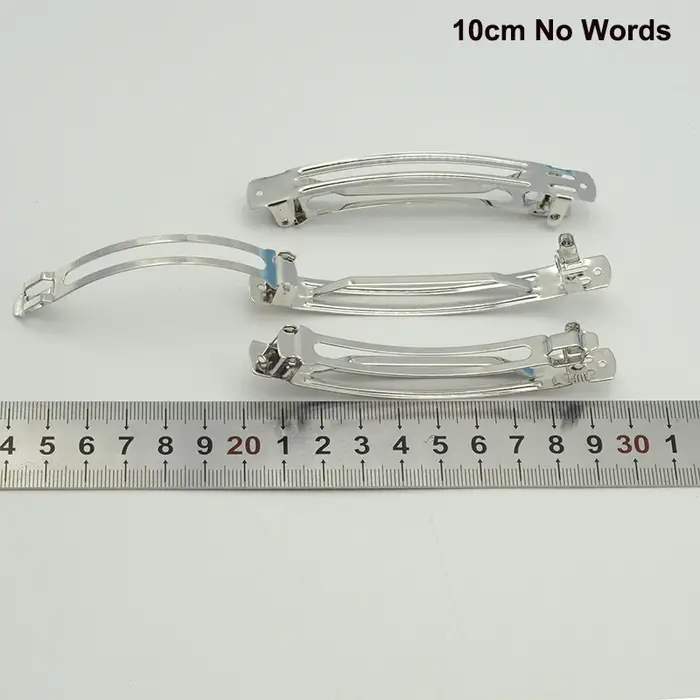 Barrettes françaises en métal argenté