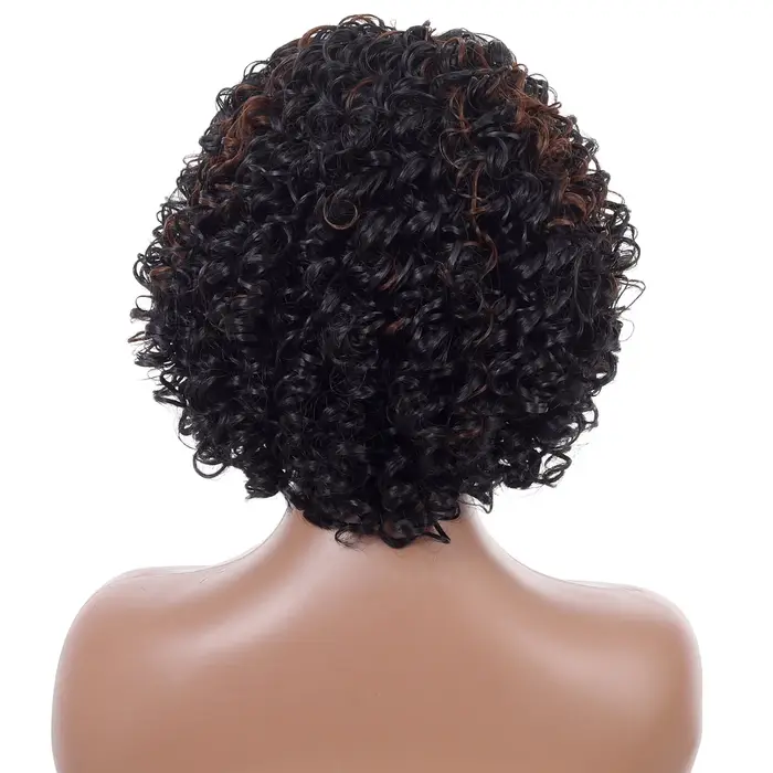 Perruque Afro bouclée d'apparence naturelle pour femmes