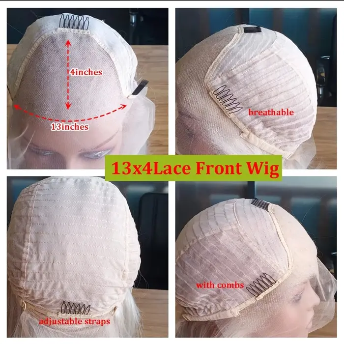Perruque en cheveux humains brésiliens Remy 13x4 Lace Front pour hommes