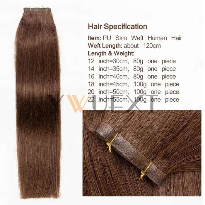 Extensions de cheveux humains à longue bande