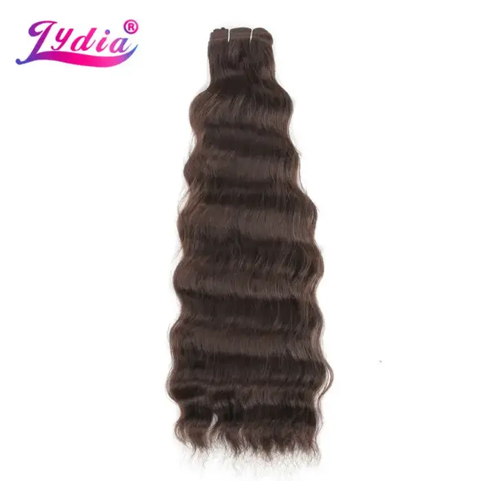 Lydia-Extensions de Cheveux Synthétiques Longs et Ondulés