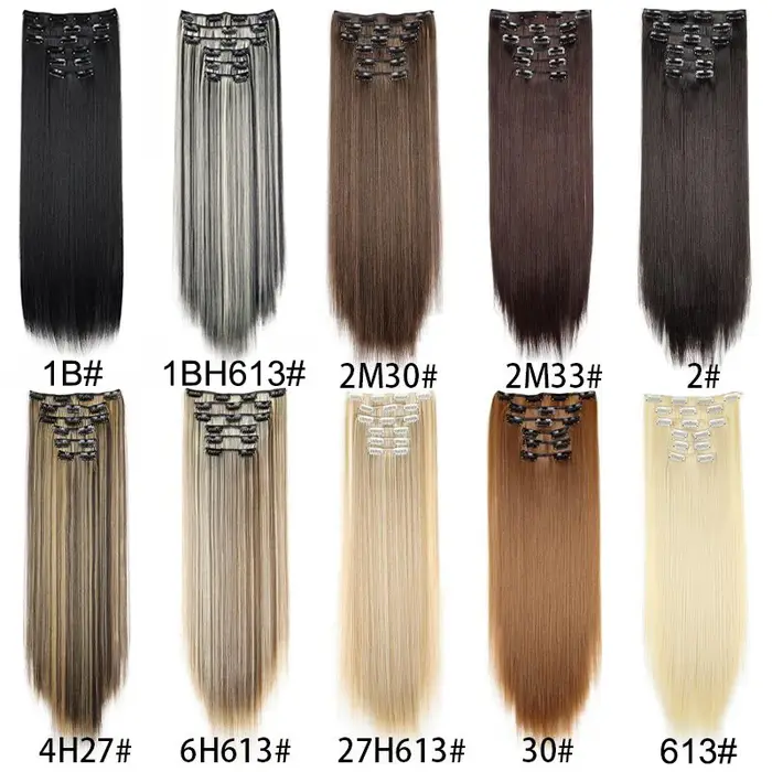 Extensions capillaires synthétiques longues et lisses