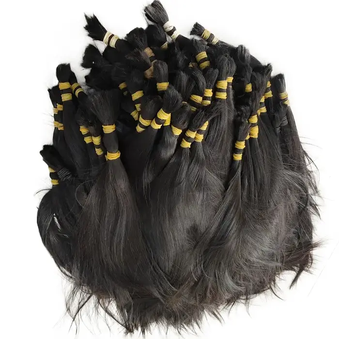 Gros cheveux humains pour tressage droit indien vendeur