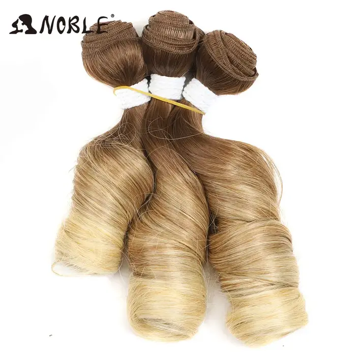 NOBLE Extensions de cheveux synthétiques en mèches de 10-12 pouces