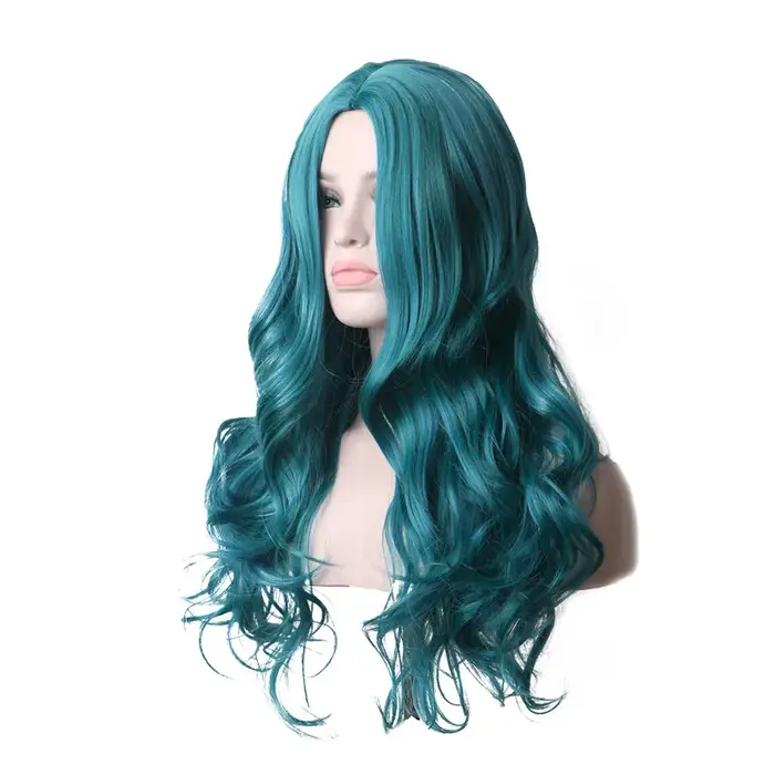 Perruques de Costume longues de cheveux synthétiques pour femmes perruque colorée