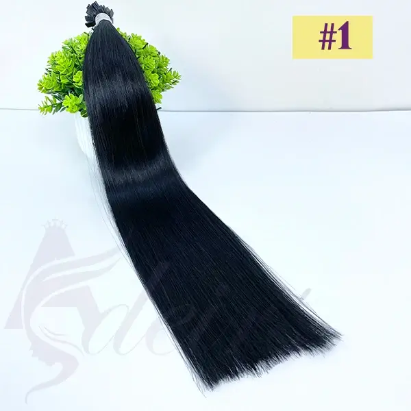 ADEIRS-Extensions de Cheveux Lisses à Pointe Plate, Vrais Cheveux Humains Naturels, Extensions Capsu