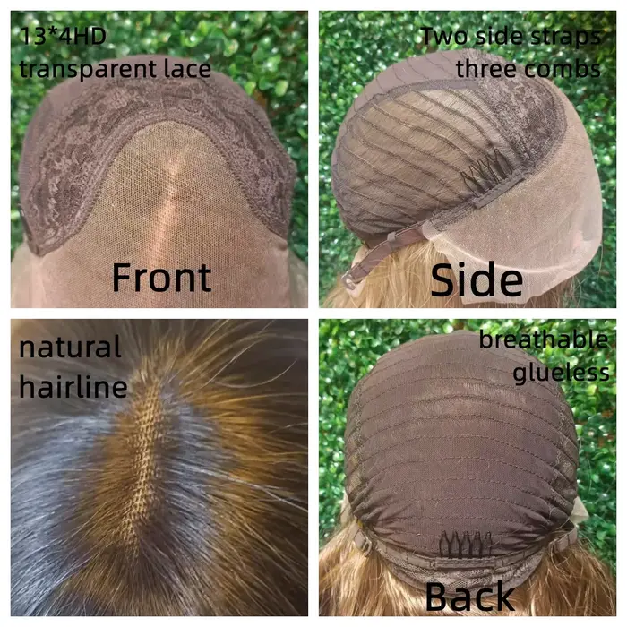 Perruque synthétique marron châtain foncé à reflets ombrés Balayage pour femmes, perruque Body Wave 