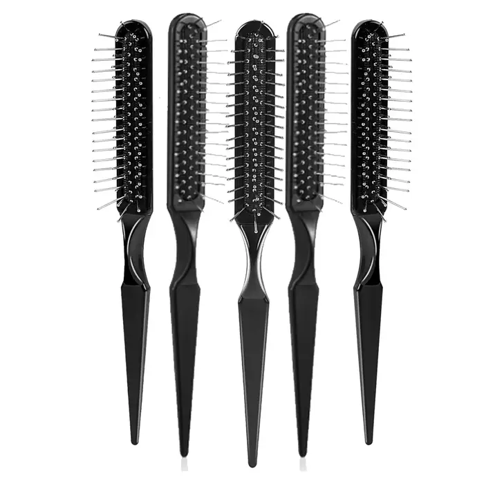 Paquet de 5 brosses à perruque synthétiques-brosse métallique à 3 rangées