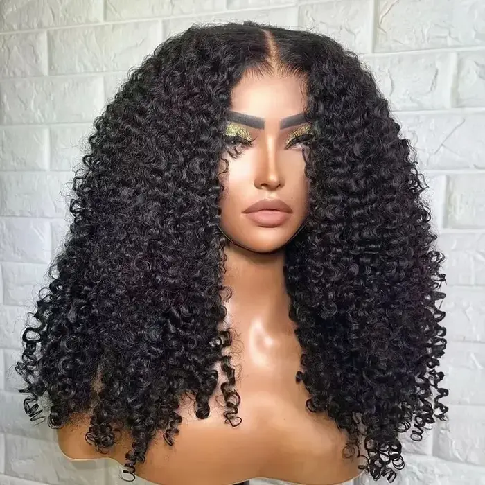 Perruque synthétique bouclée profonde pour femmes noires