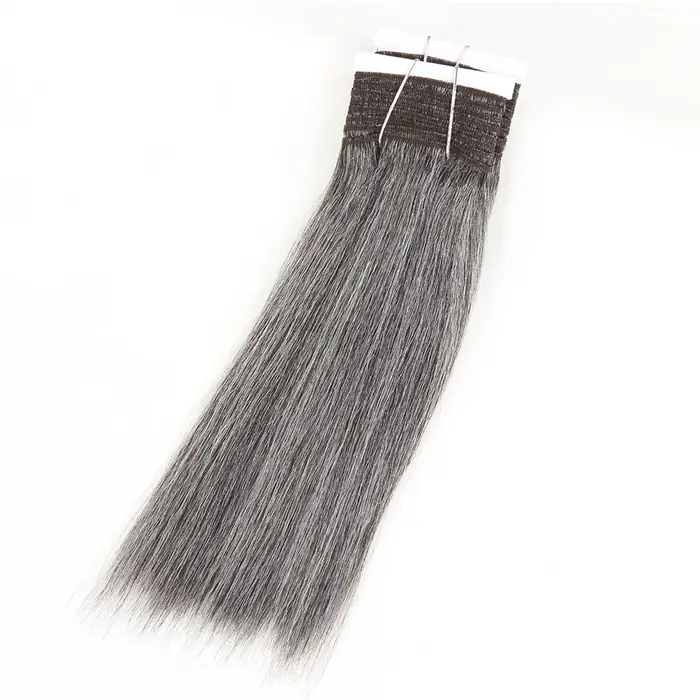 Cheveux élégants brésiliens Double tirage Remy cheveux humains armure courte Yaki droite # 44 # 34 #