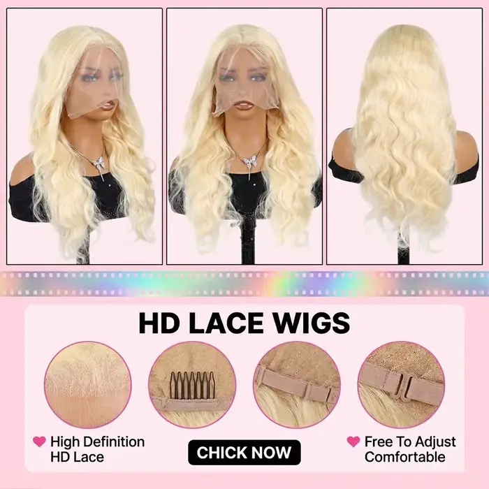 Perruque en cheveux humains 613 blonde