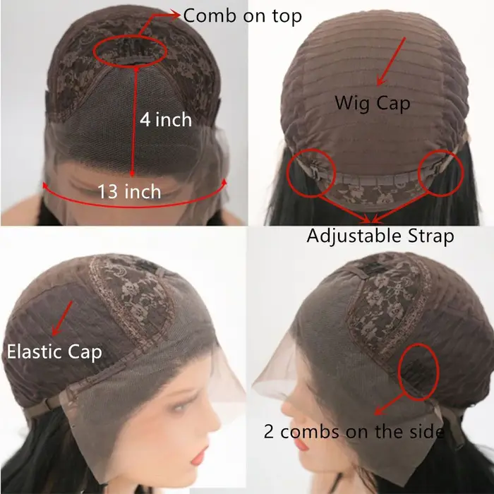 Perruque Lace Front Wig Synthétique Ombrée Rose