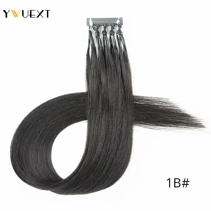 Extensions de cheveux humains 6D-2, 5pin/pc, 16-24 pouces, cheveux raides naturels, micro-liaisons 6