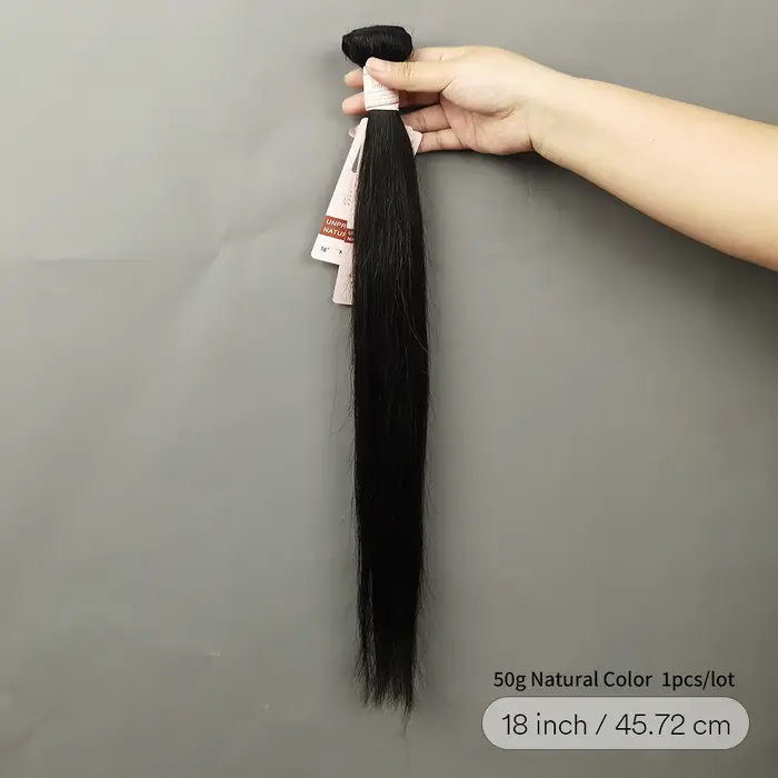Tissage en lot 100% naturel brut noir naturel lisse, Extensions de cheveux, 10-30 pouces, 50 g/pièce