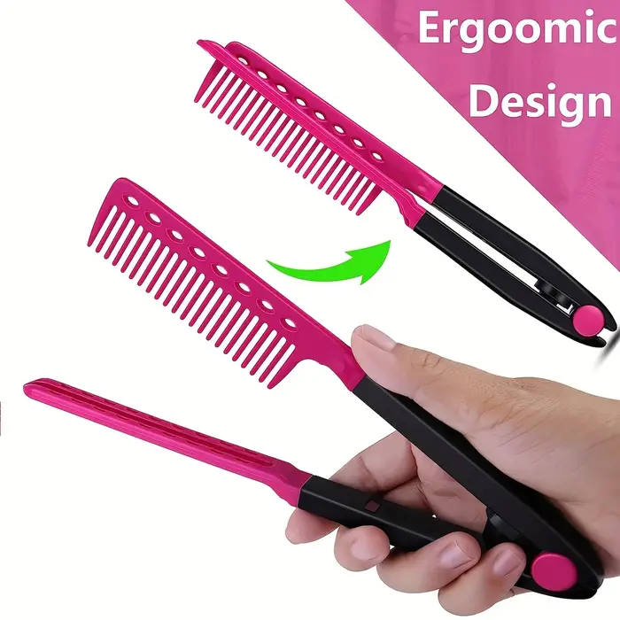 Peigne à cheveux droit en forme de V