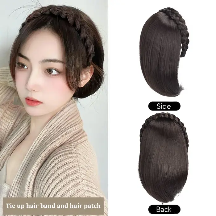 Perruque pour femme bandeau cheveux courts