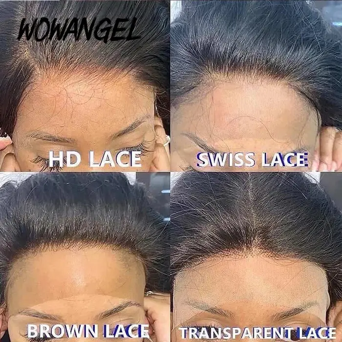 Perruque Lace Frontal Closure HD Invisible 5x5, cheveux humains Remy, Body Wave, pre-plucked, peau f