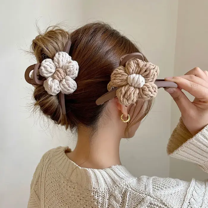 Wars IKA-Pince à cheveux en laine rétro pour femme