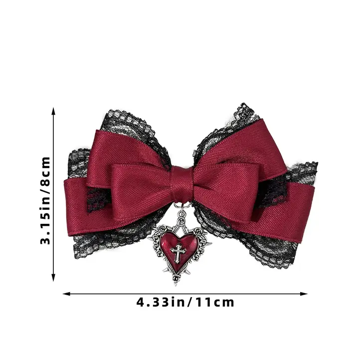 Pince à cheveux style gothique lolita
