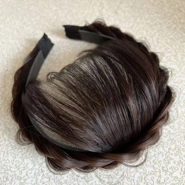 Extensions de franges synthétiques à bandeau