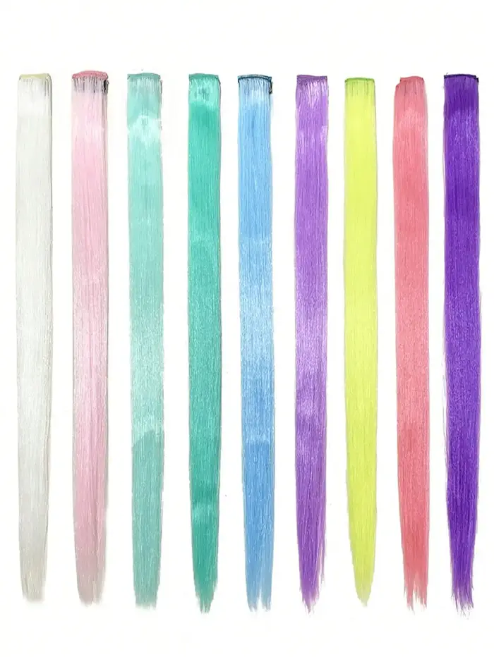 Extensions capillaires synthétiques lumineuses néon