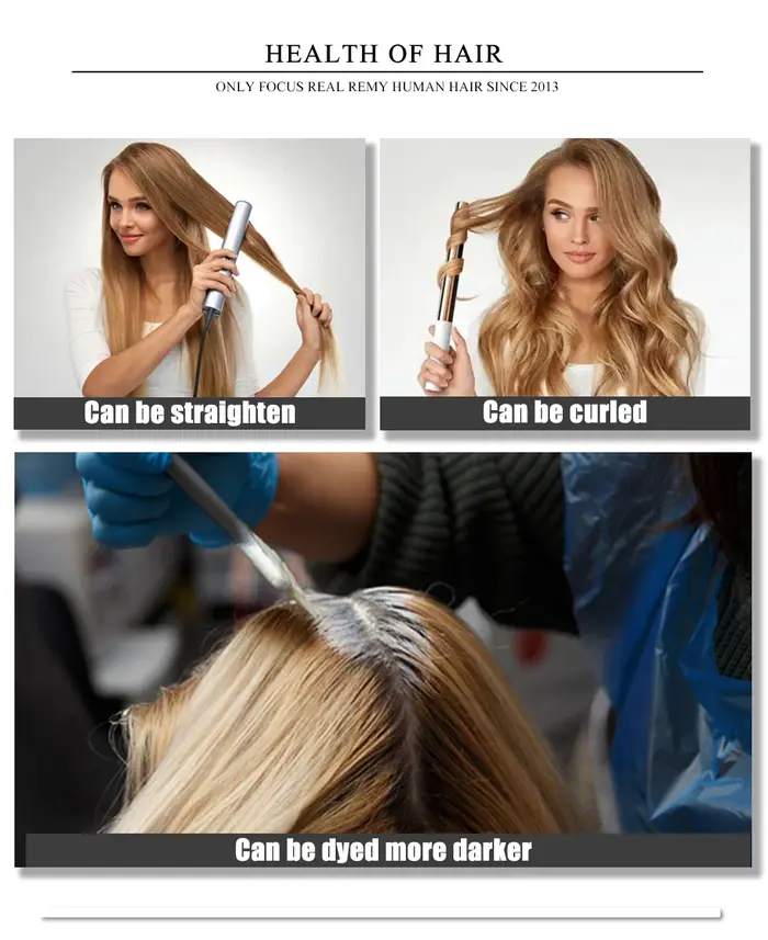 Extensions de cheveux humains Genius Trame 100G paquets blonds doubles dessinés